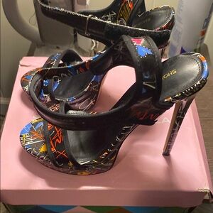 Colorful Strappy Heels Sz 7.5 women